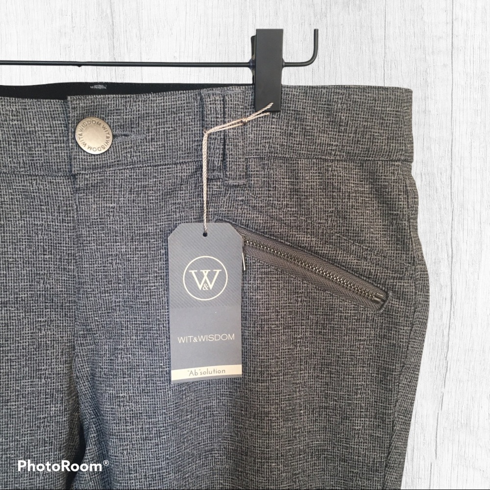 Wit & Wisdom Ab-Solution Grey Skinny Ponte Pants